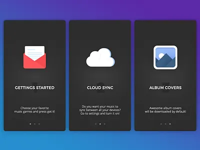 Dark Onboarding app dark gradient icons mobile app on boarding onboarding ui uiux ux