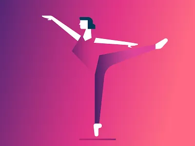 Dancing dance deisgn flat illustration minimal portrait