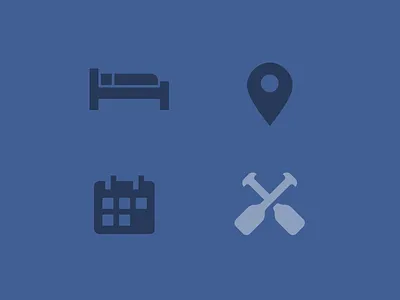 Coloma Travel calendar coloma icon illustration lodging marker rafting travel