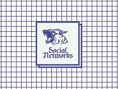 Social Networks beware blackletter dog german internet lo fi media network rabid shepherd social