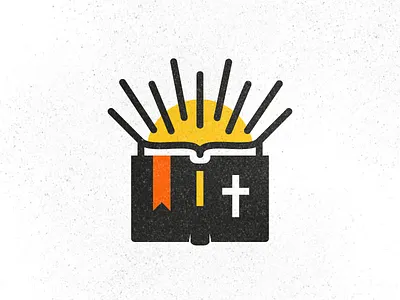 The Good Book bible icon illustration