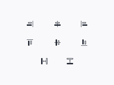 Align Object Icons align icons align object alignment alignment icons alignment tool blue canva flat icon line vector