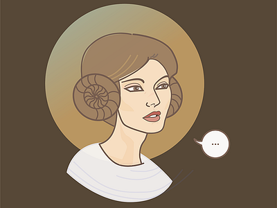 Speechless Leia illustration leia scifi star wars