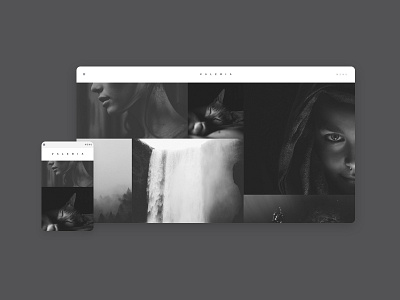 Portfolio black elegant masonry minimal modern portfolio responsive simple template theme white