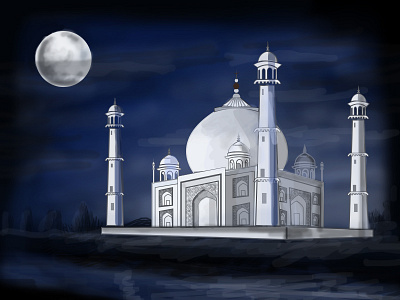 Taj Mahal art design creative digital painting painting taj tajmahal ui ux