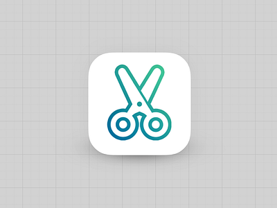 Clipless App icon tbt 2012 app brand clipless icon illustration ios jay moore logo scissors thirsty thirsty interactive vector