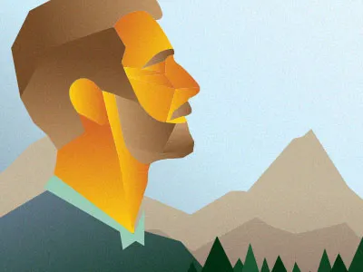 Xian mountain nature poly texture tree vector