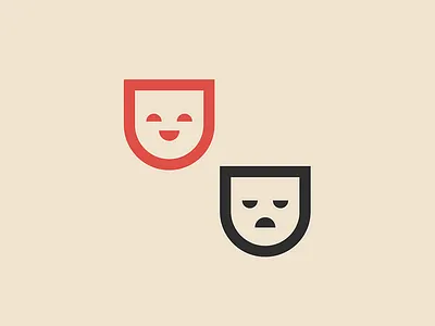 Comedy & Tragedy branding design icon theatre