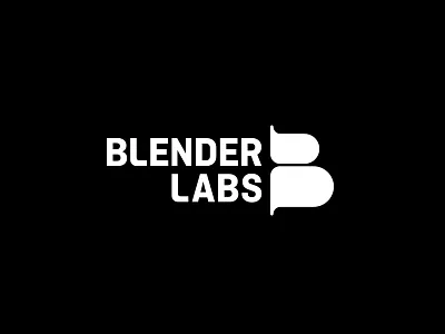Blender Labs b black blend brand icon identity lab logo mark white