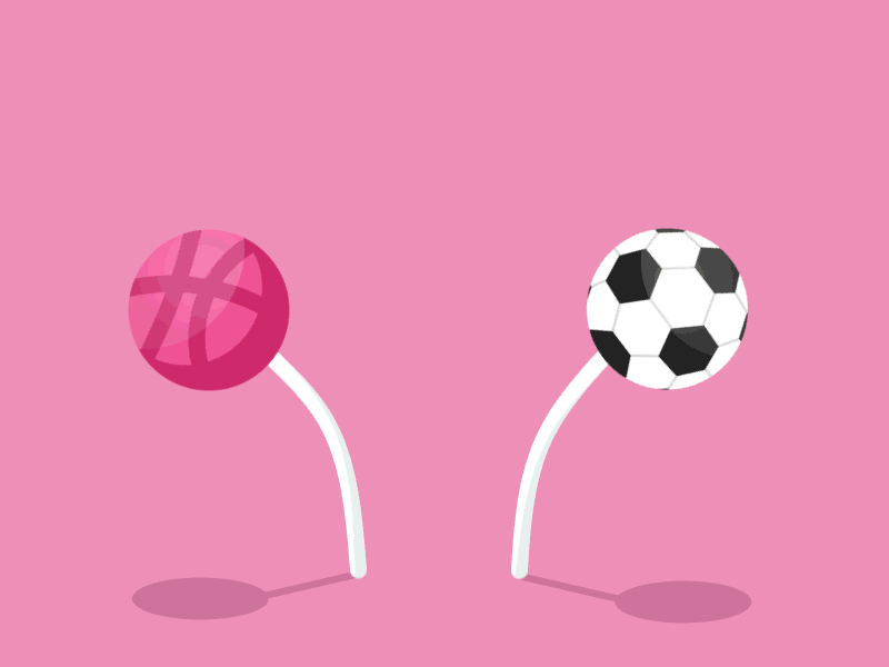 Hello, Dribbble! ball dribbble gif invite kiss