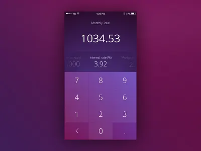 Daily UI #004 app calculator challenge dailyui mortgage ui