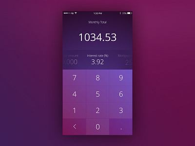 Daily UI #004 app calculator challenge dailyui mortgage ui