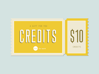 Canva Credits canva coupon credits lettering ticket type type design voucher