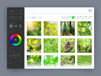 Day 028 - Search Results 028 color keywords photo picker refine results search size stock widget