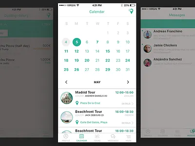 Tour Guide Back Office | Travel App app apple flat design ios ios9 tab bar travel app ui ux