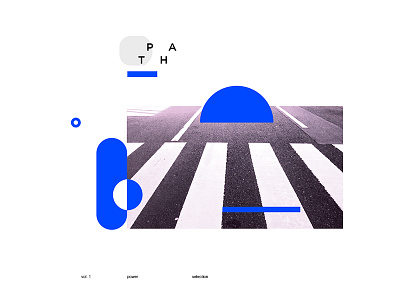 Path design layout minimal play typography