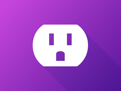 I got the power! america electric electrical face facesindailyobjects flat minimal outlet power purple usa wall