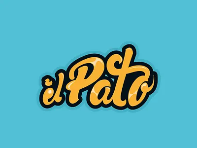 El Pato duck inflate pato shine typography