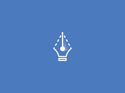 Pen-dulum icon logo mark pen vector