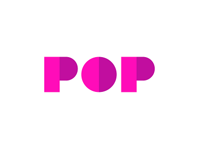 POP letters logo mark music o p pop symbol