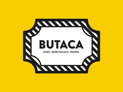 Butaca cinema illustration logo