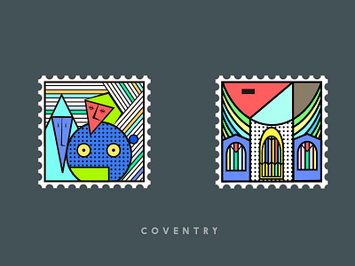 Stamp abstract godiva illustration stamp