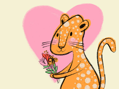 Sweet Cheetah cheetah flowers heart sweetness