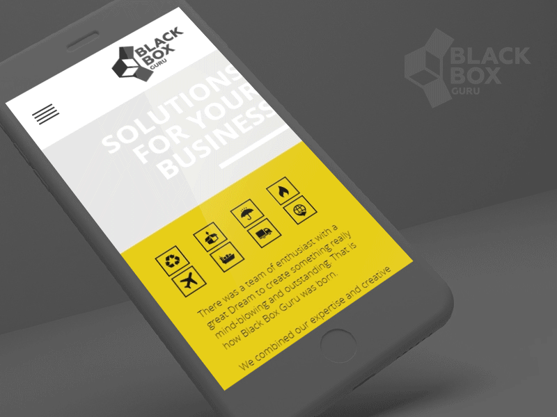 Black Box | Mobile animation adaptive animation black box brand design logo mobile responsive simple web white