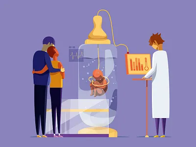 Babies will be grown anticipation babies baby bottle data experiment futuristic growing scientist tube