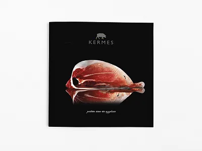 Kermes brochure jamon kermes logo print
