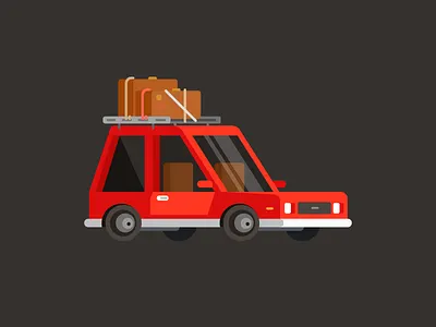 Car 2d carrier crossing travel trunk