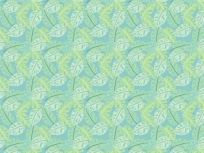 Jungle Foliage Pattern botanical design flora floral graphic design illustration illustrator jungle mint pastel pattern repeating pattern