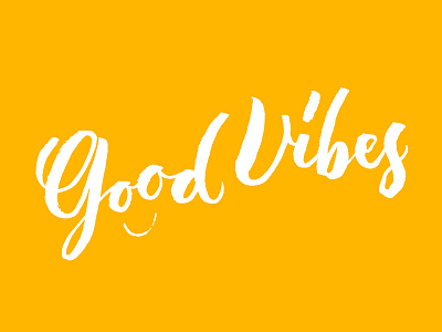 Good Vibes - Hand Lettering Design brush lettering brush pen design encouraging enjoy the moments good vibes hand lettering optimistic positive text type typography