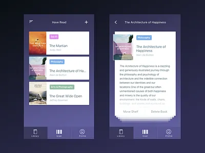 Book Detail Screen ios mobile