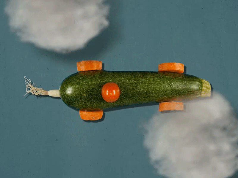 on the road again animation car clouds motion design motion graphics stop motion stopmotion vegetables