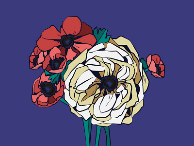 Floral illustration bouquet floral flower illustration illustrator