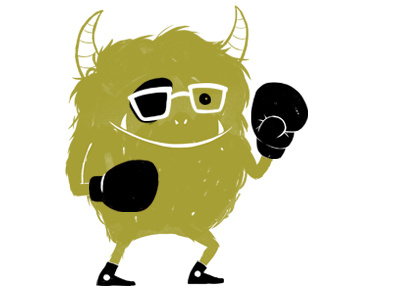 Little Beast beast boxer eye patch glasses illustration monster photoshop