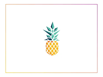Pineapple bright geometric gradient minimal pineapple summer