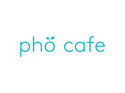 Phở Cafe brand cafe leaf restaurant wordmark