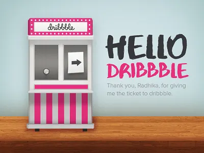 Dribbble Booth booth dribbble first shot invitation thank you ticket ticket booth