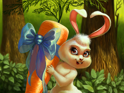 Hare hare post card