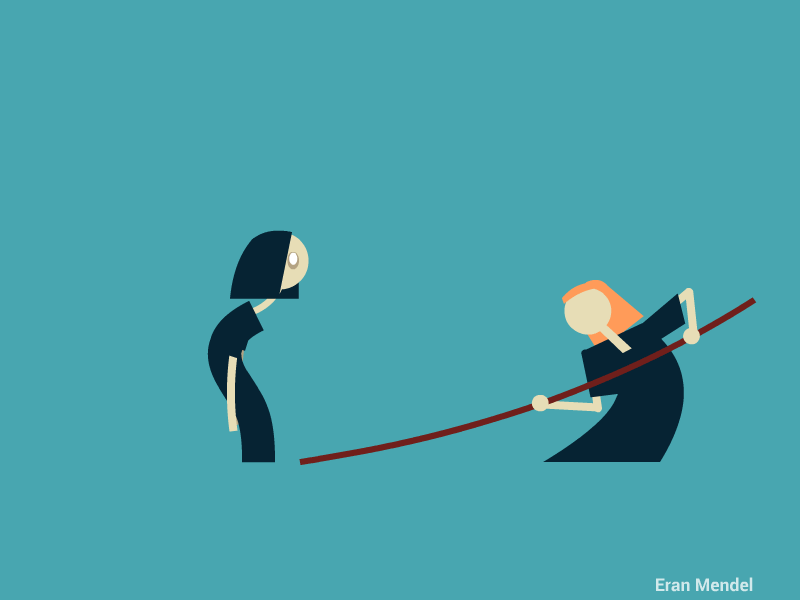 A girl has no name (and no weapon) 2d animation arya arya stark character characters eran mendel flat game of thrones gif got illustration loop minimal motion motion design stark vector