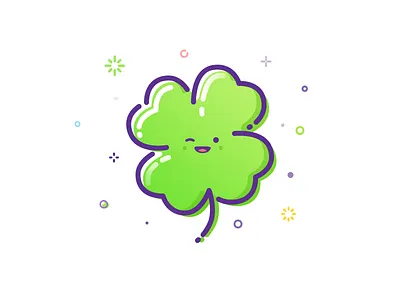 You are lucky today! clover fortune godsend goodluck happy illustration leaf luck mbe nature proart prokopenko smile succes success trefoil wink