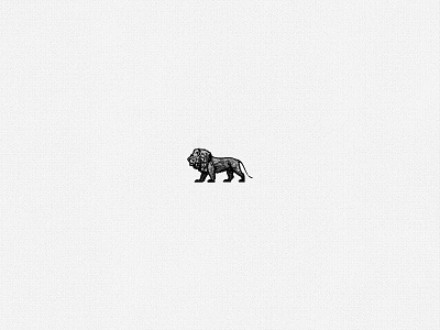 Lion animal cross hatch engraving lion logo