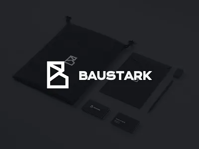 BauStark - logo proposal branding company construction lettermark logo symbol wordmark