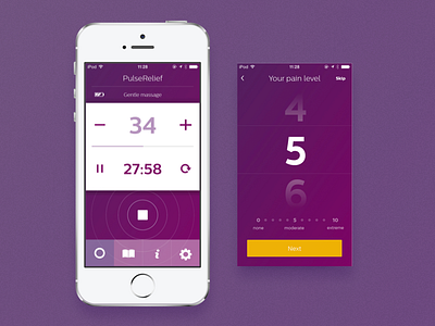 Philips Treatment App Design bluetooth control pain pain relief philips tens treatment