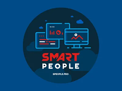 Sticker for SmartPeople icon illustration outline smartpeople sticker