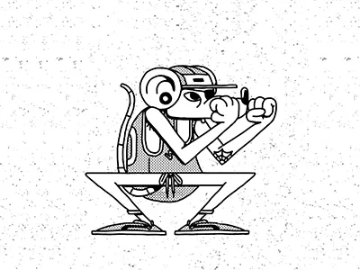 Fire starter character design mouse rat texture vector