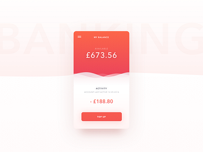 Banking APP app banking colour mobile simple ui