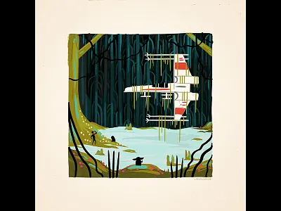 There is No Try andrew kolb illustration kolbisneat planet pulp star wars the empire strikes back
